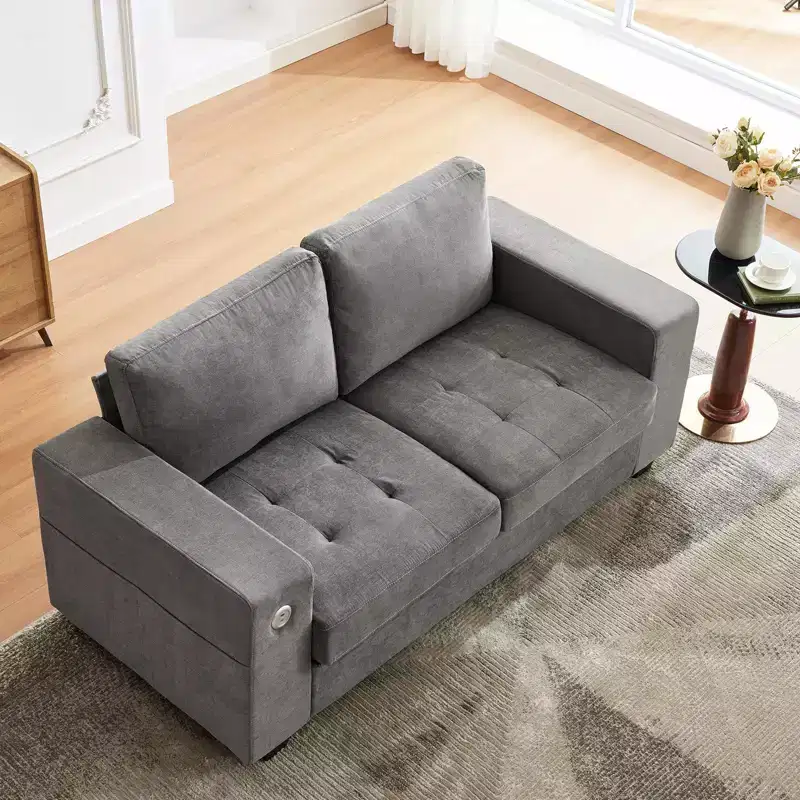 71 Oversized Cloud Couch, 93 Pounds Mid Century Chenille Sofa, No Assembly Required & Deep Seat