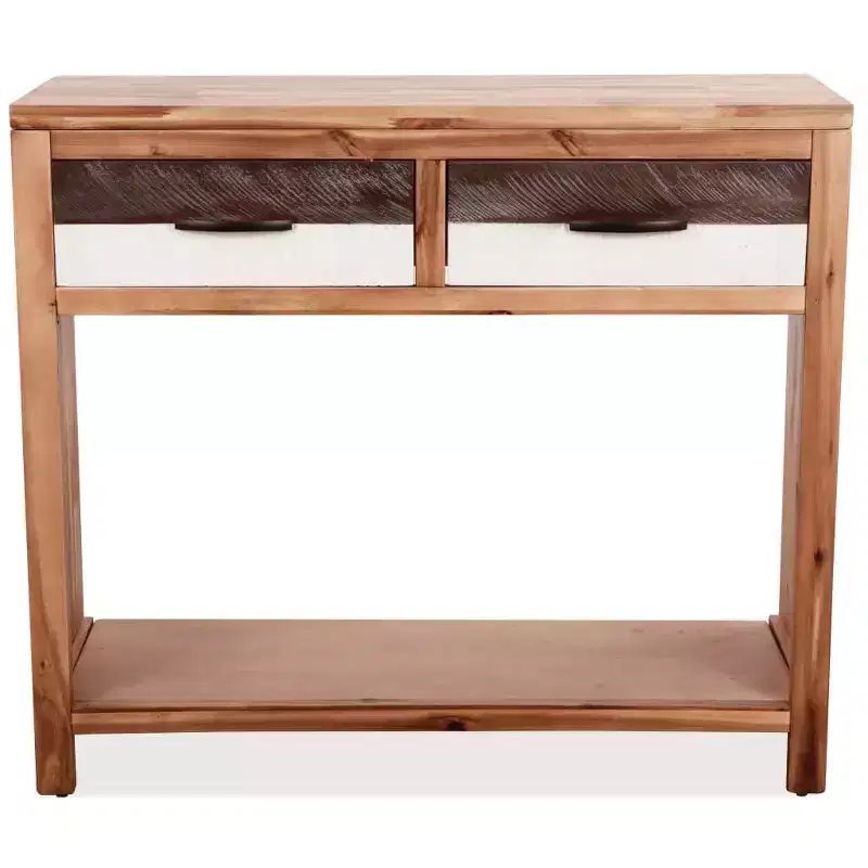 vidaXL Console Table Solid Acacia and Engineered Wood 33.9x11.8x29.5