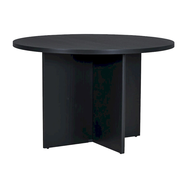 4 People Round Dining Table Set, 5 Piece Kitchen Table Set with Round Dining Table and 4 Upholstered Dining Chairs