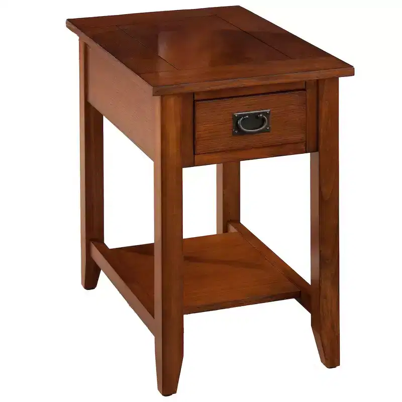 Jofran,Mission Oak Chairside Side Table- Brown Color