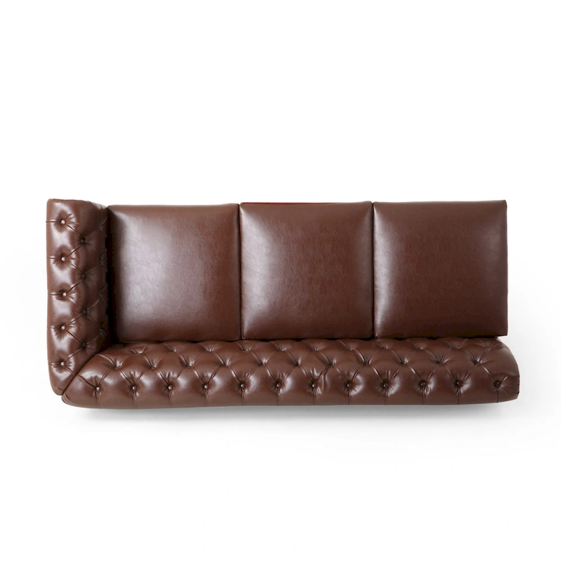 Castalia Chesterfield Tufted 7-seat Sectional Sofa by Christopher Knight Home - 114.00 L x 70.00 W x 31.50 H