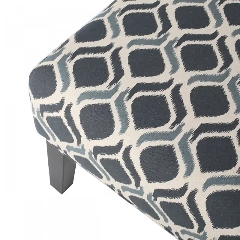 Linen-look Fabric Accent Chair With Rubberwood Legs