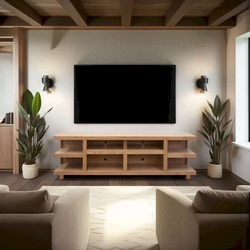 Laurel Canyon 85 inch TV Stand for TVs up to 95 inches, No Assembly Required
