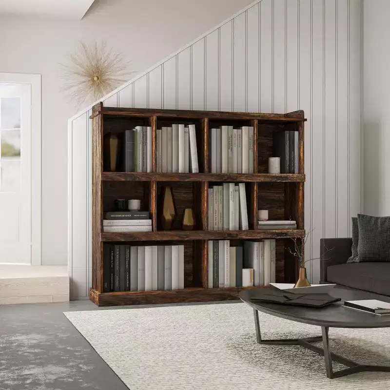 Bookshelf, 3-Tier Open Shelf Bookcase,10 Cube Storage Organizer, Freestanding Bookshelf Cube Shelf for Bedroom, Living Room, Office
