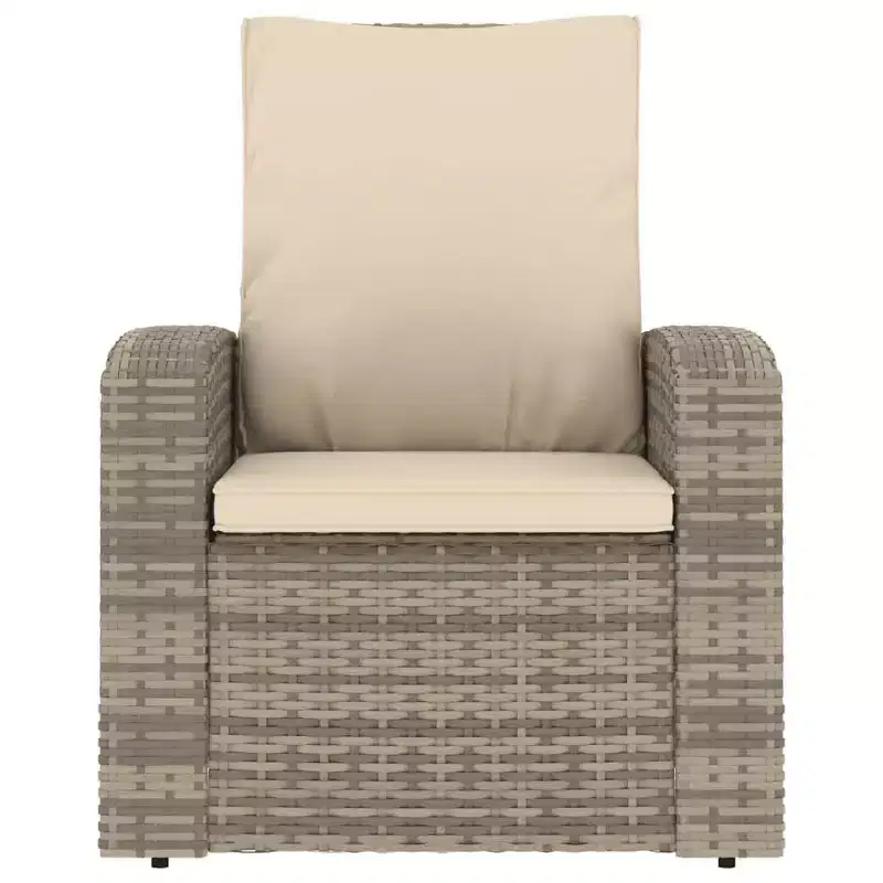 vidaXL Garden Reclining Chair PE Rattan Single Sofa