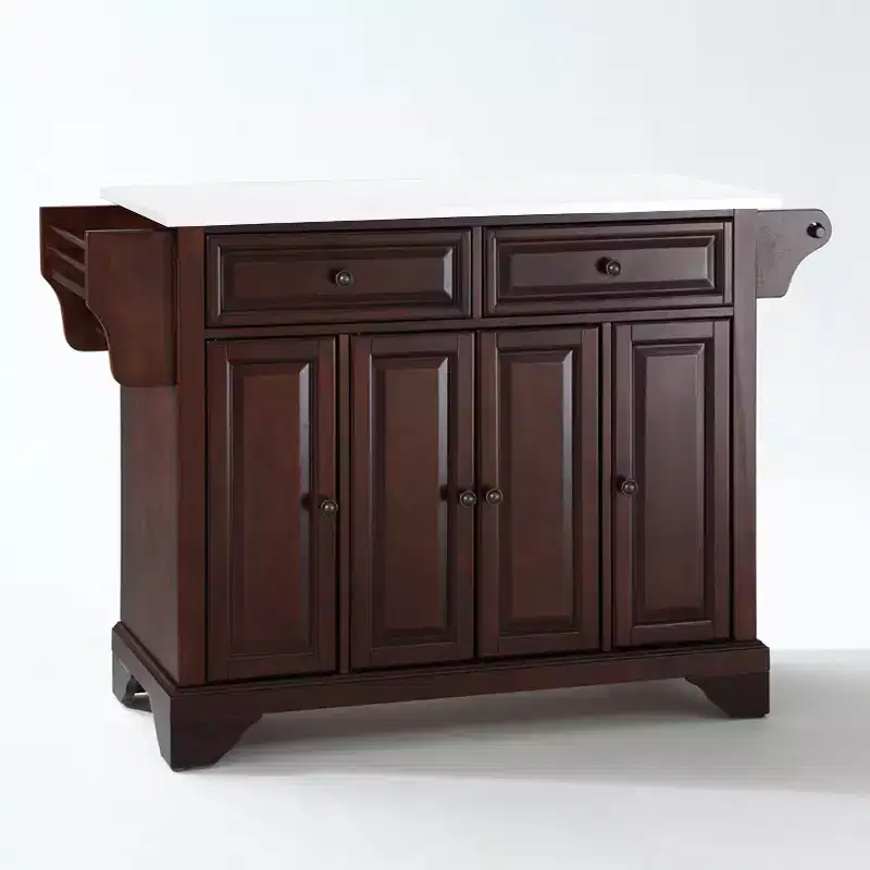 Lafayette Granite White Top Full Size Kitchen Island/Cart - Crosley