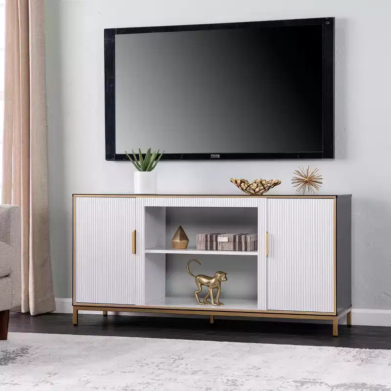 Daltaire Media Console with Storage - White - SEI