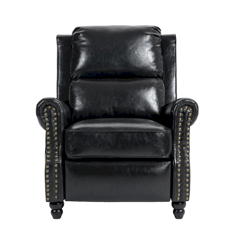 2 Set Modern Padded Seat Recliner Chair with PU Leather/Fabric