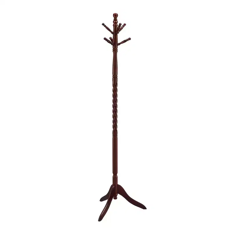 71.5" Twist Coat Rack Cherry Wood