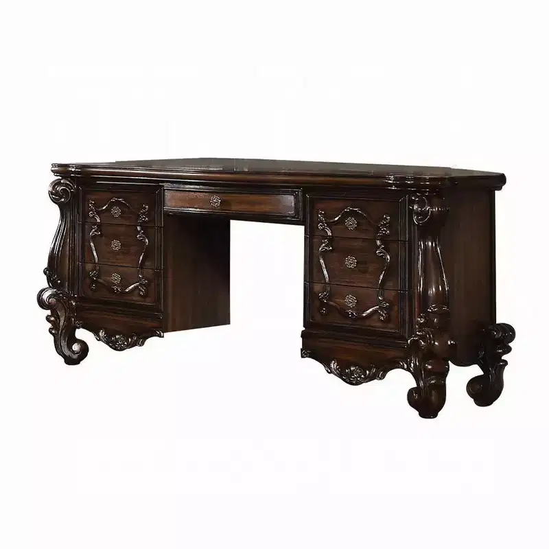 67" Versailles Vanity Desk Cherry Oak - Acme Furniture