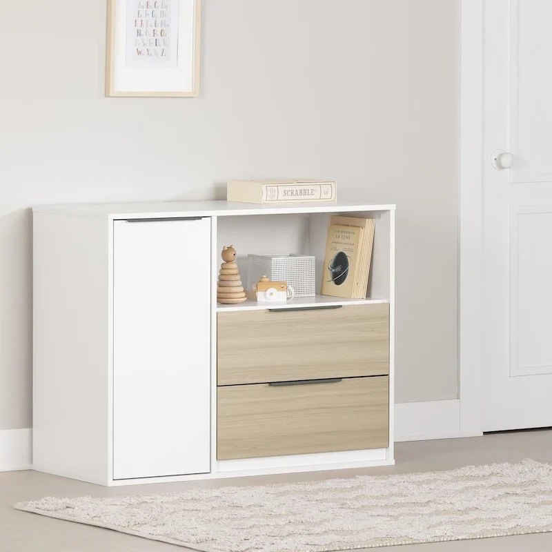 South Shore Hourra 2-Drawer Dresser with Door