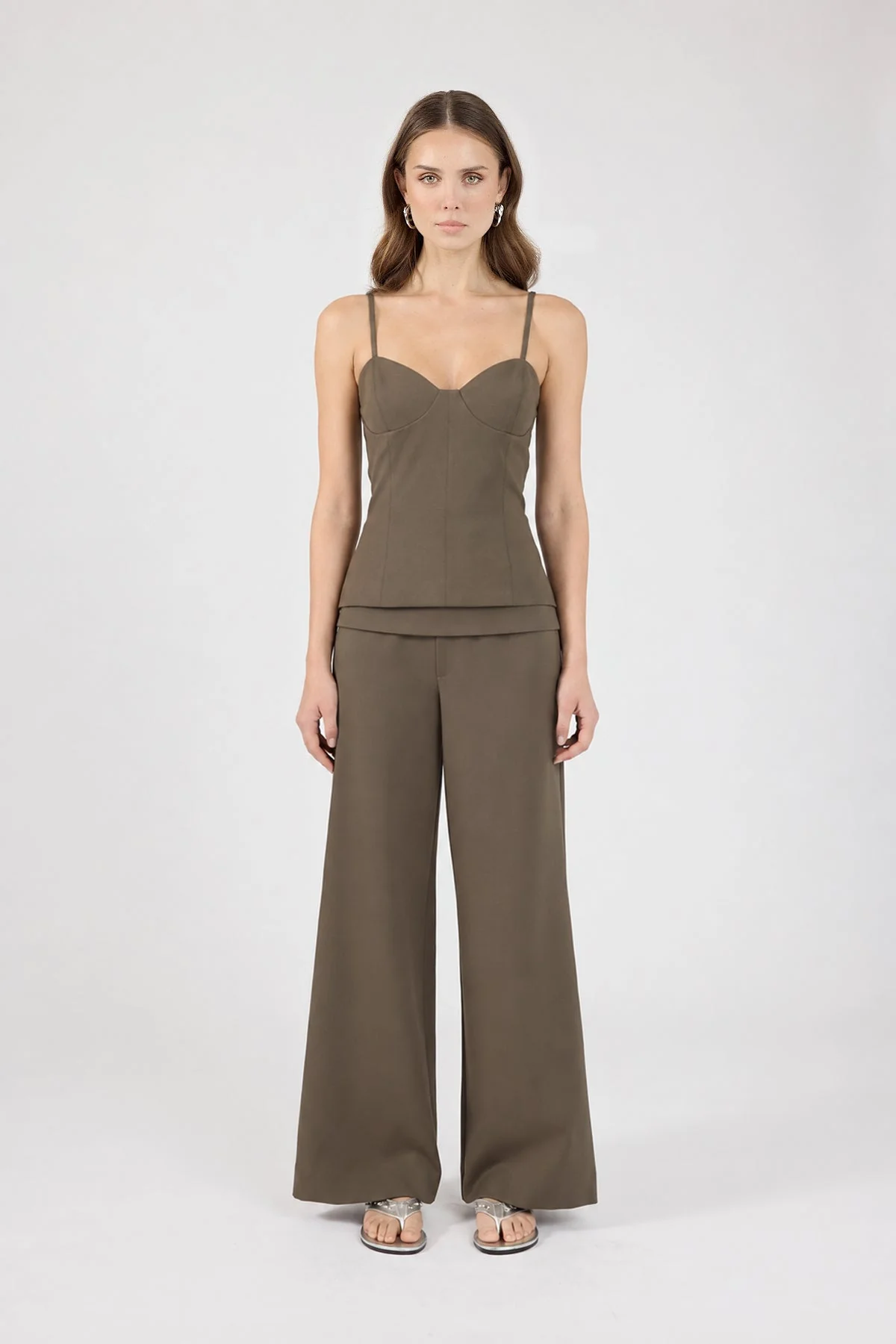 Fold Over Pant Taupe