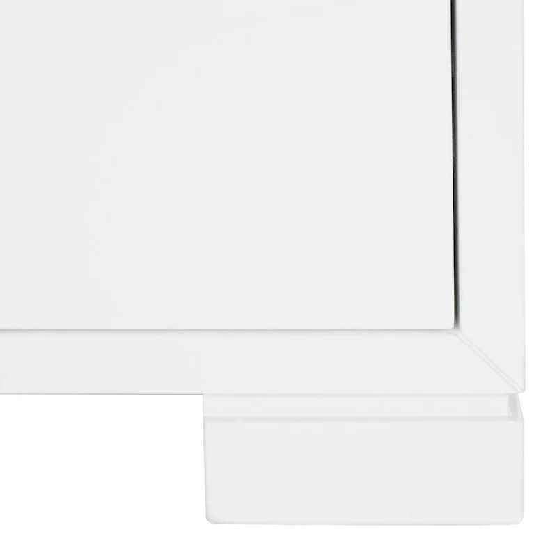 White/ Gold Lacquer Chest - 24Wx18Dx26H