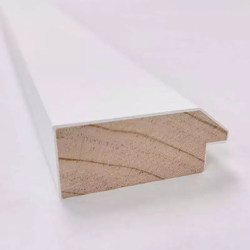 18" x 52" Non-Beveled Blanco White Wood on The Door Mirror - Amanti Art