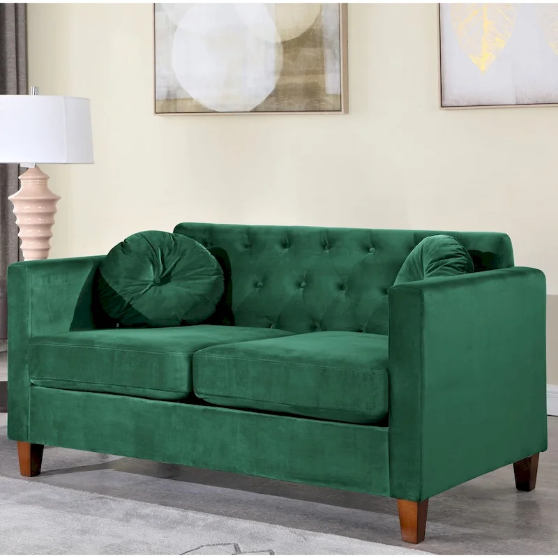 Carson Carrington Salsater Velvet Classic Loveseat