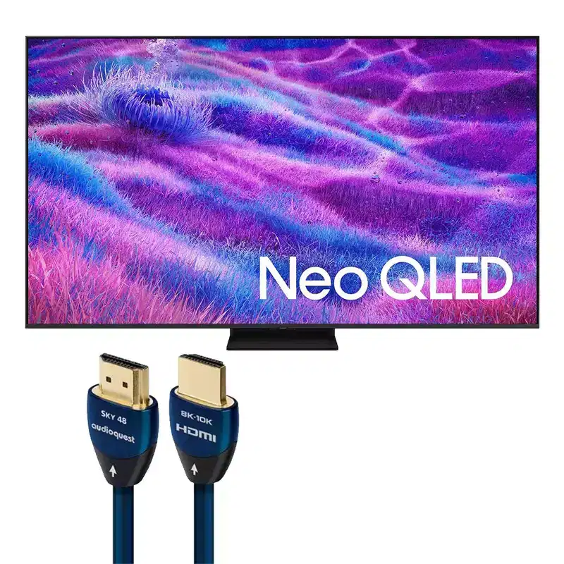 Samsung QN80F 55 Inch 4K Neo Mini LED Smart TV with AudioQuest SKY 3m HDMI Cable