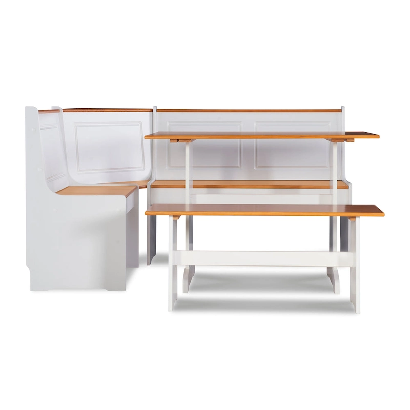 Middlecreek Wood Farmhouse Breakfast Nook Dining Set