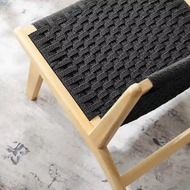 Saoirse Woven Rope Wood Accent Lounge Chair