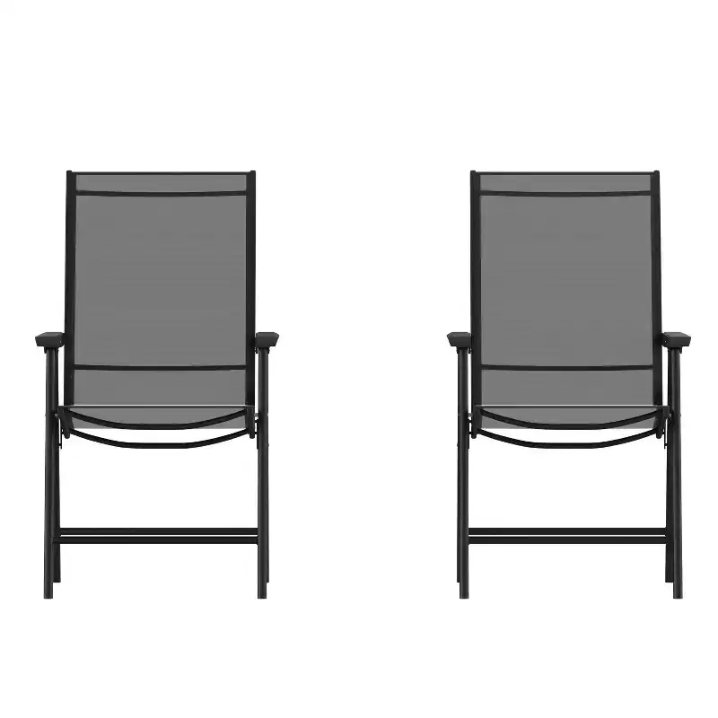Flash Furniture Paladin Outdoor Folding Patio Sling Chair (2 Pack)