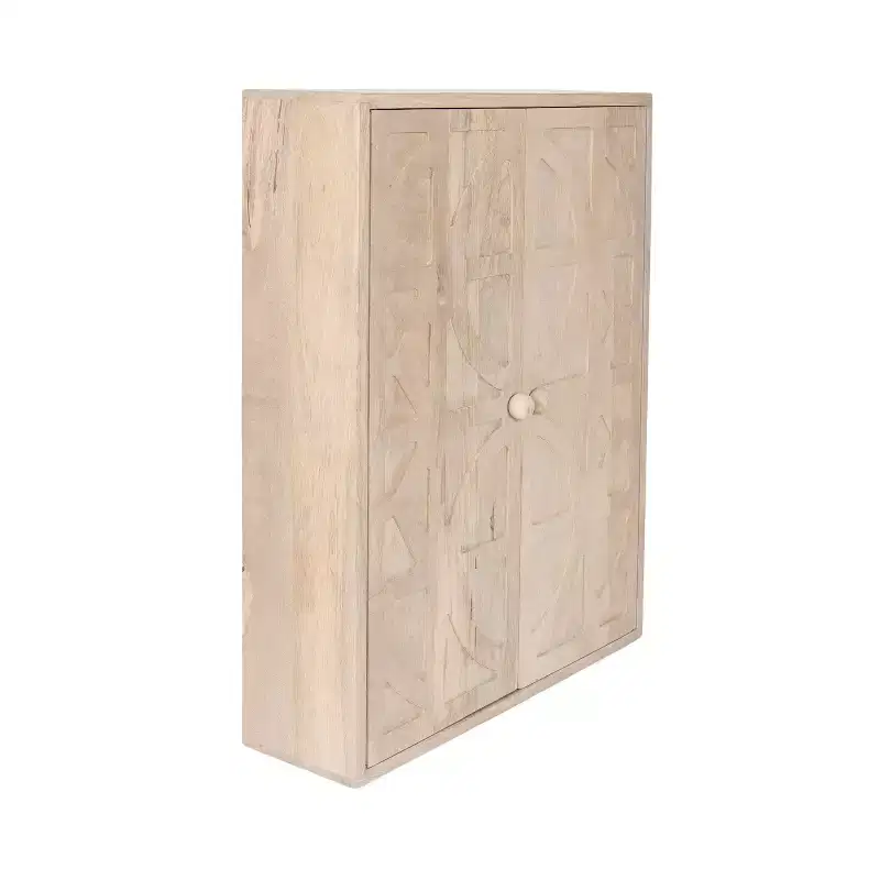 Kate and Laurel Galliene Wood Wall Cabinet, 22x7x28 Whitewash