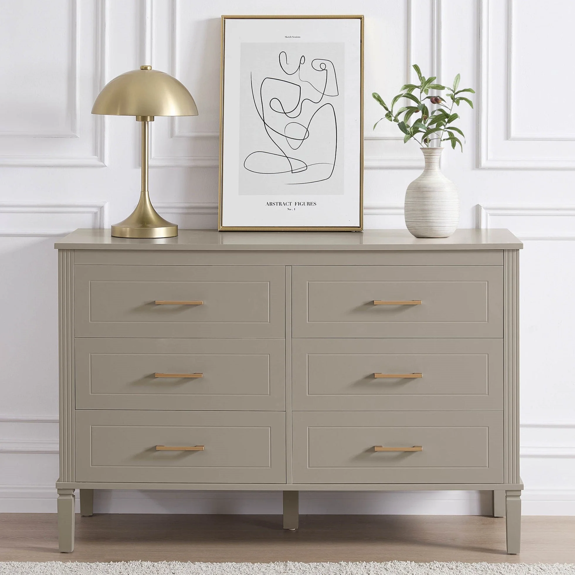 6 Drawer Chest - Taupe