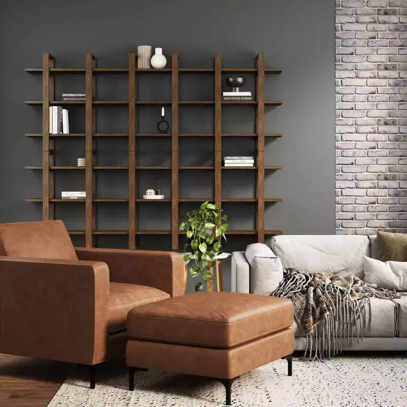 32 Solid Wood Adjustable Floating Wall Shelf - Nathan James