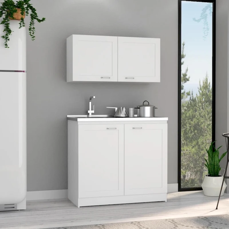 Zurich Cabinet Set, Two Shelves