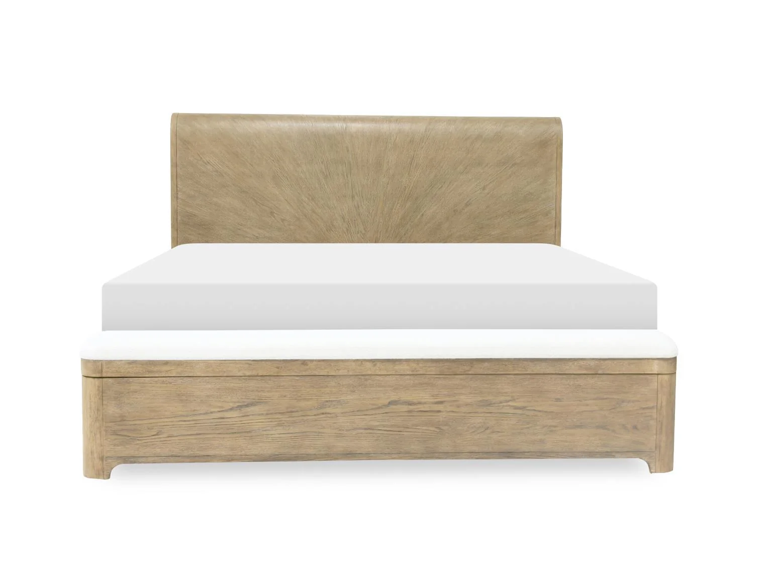 Complete Panel Bed With Storage Footboard — Modern design and everyday functionality are the essence of the collection