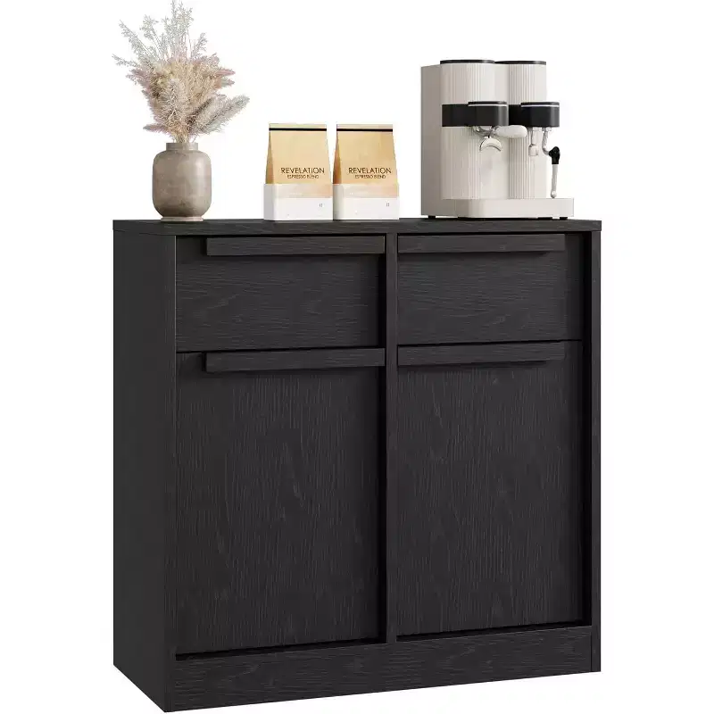 Modern Sideboard Buffet with 2 Drawers, 31.5 Inch Kitchen Dining Cabinet, Spacious Tabletop for Versatile Use and Ample Storage