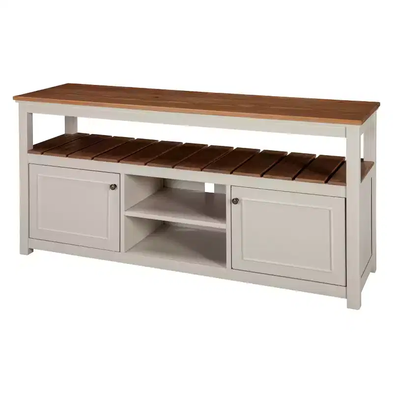 Natural Top Wood TV Stand for TVs up to 64