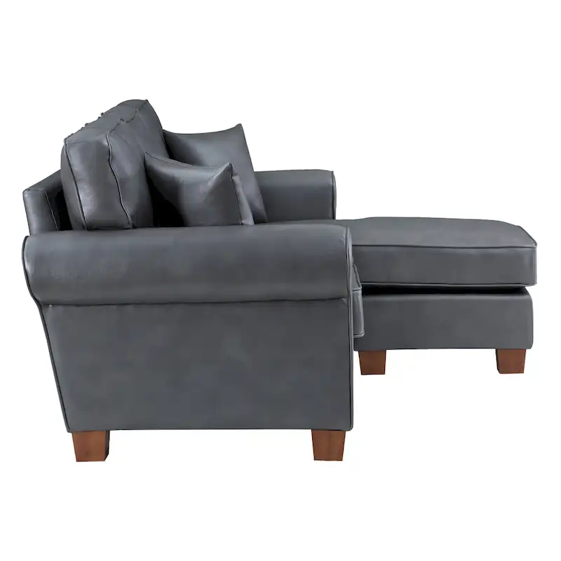 Rylee Rolled Arm Sectional with Pillows