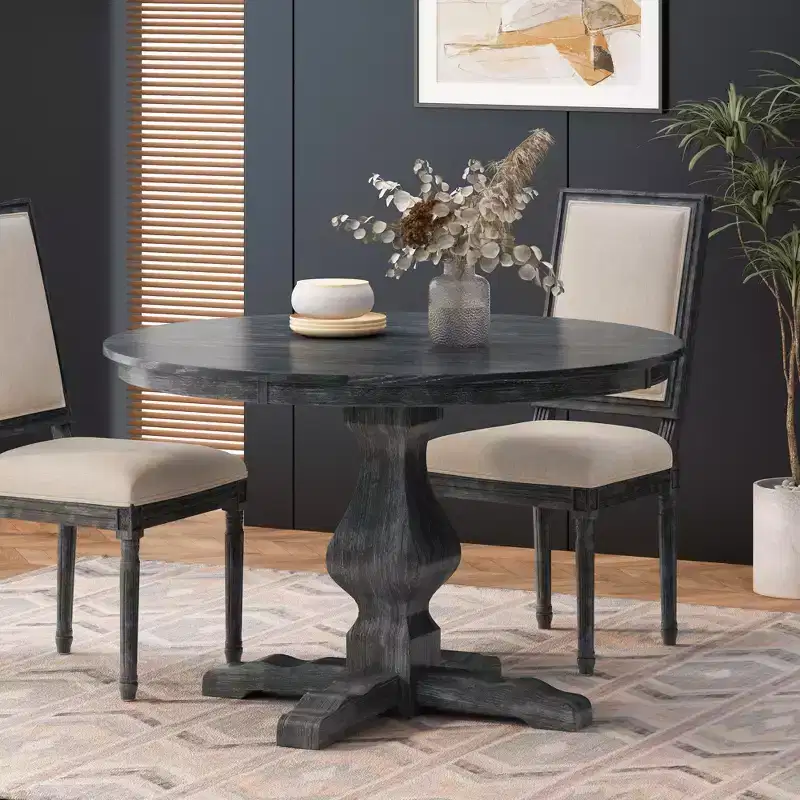 Christopher Knight Home Remuda Rustic Wood Round Dining Table with Pedestal Leg