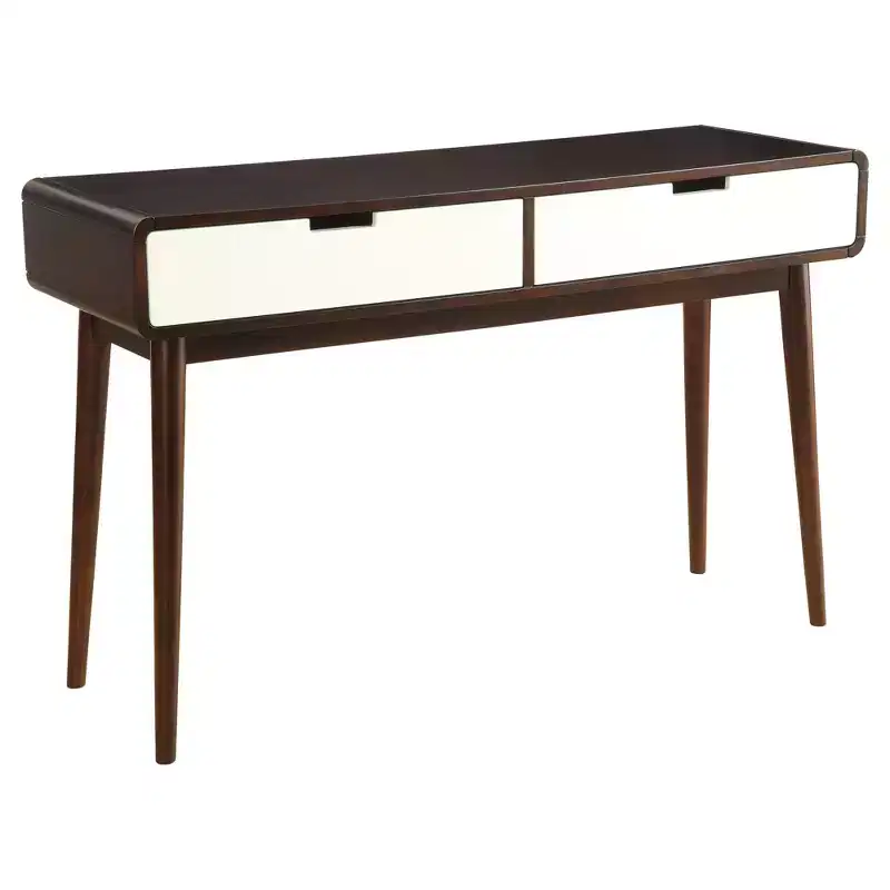 Acme Furniture Sofa Table Walnut White
