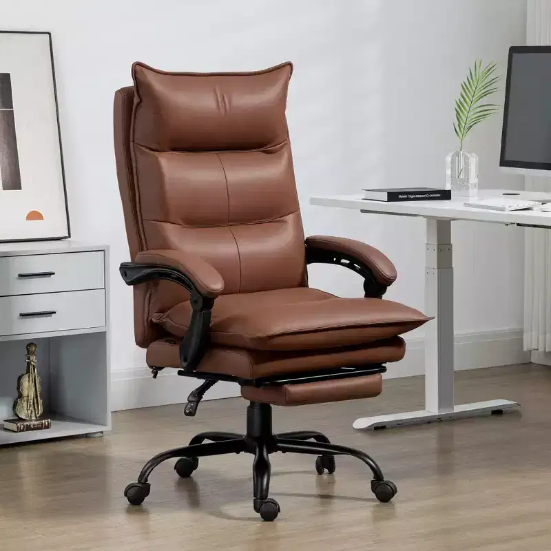 Vinsetto Vibration Massage Office Chair with Heat, Footrest, Adjustable Height, Armrest, High Back, Microfiber Comfy Computer Chair