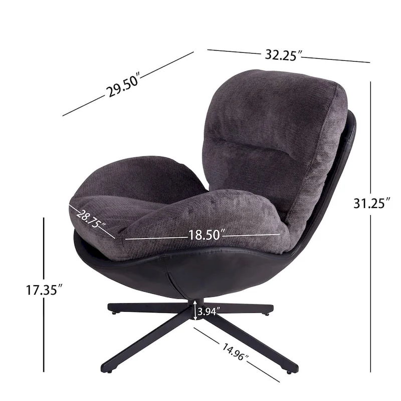 Ronnie Swivel Single Accent Chair by Christopher Knight Home