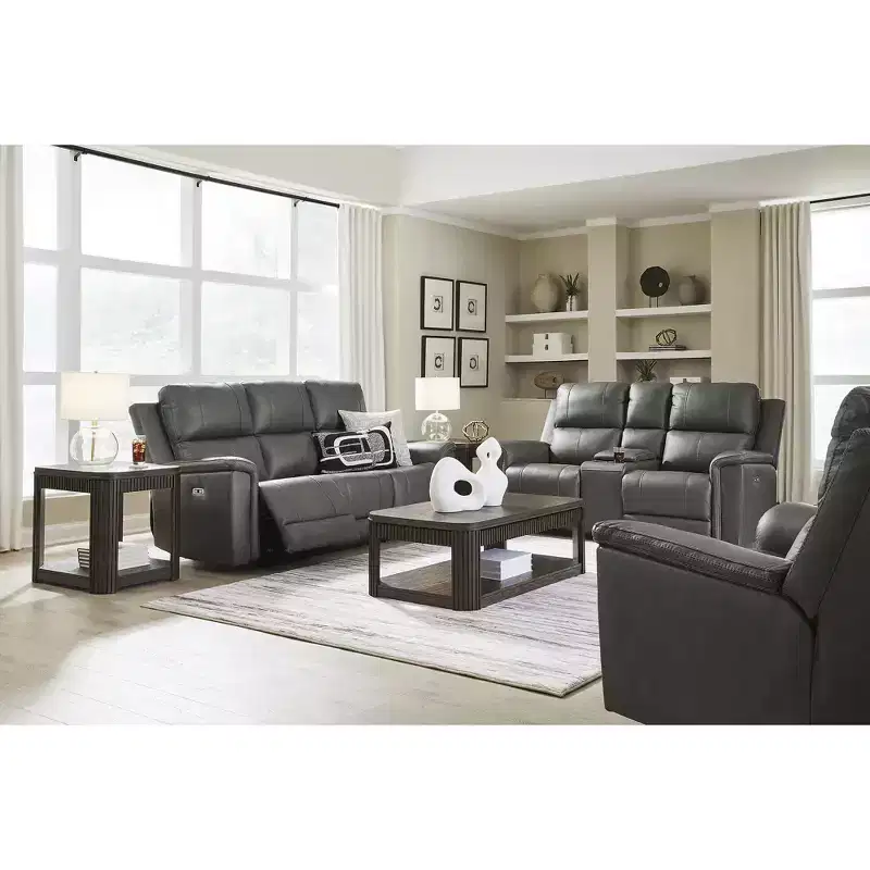 Signature Design by Ashley Carlibrie Rectangular End Table with Lower Shelf, Warm Brown Finish