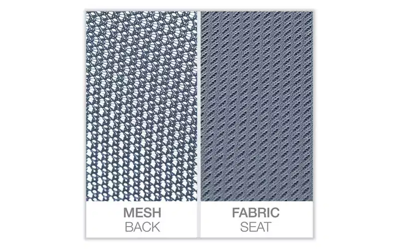 Mesh Back Fabric Task Chair, Supports Up to 275 lb, 17.32 to 21.1 Seat Height, Seafoam Blue Seat/Back