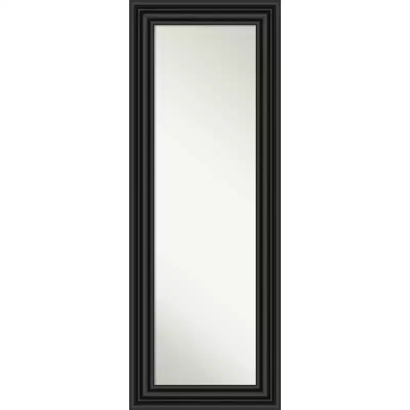 20 x 54 Non-Beveled Colonial Black Full Length on The Door Mirror - Amanti Art: Includes Hanging Hardware, Polystyrene Frame