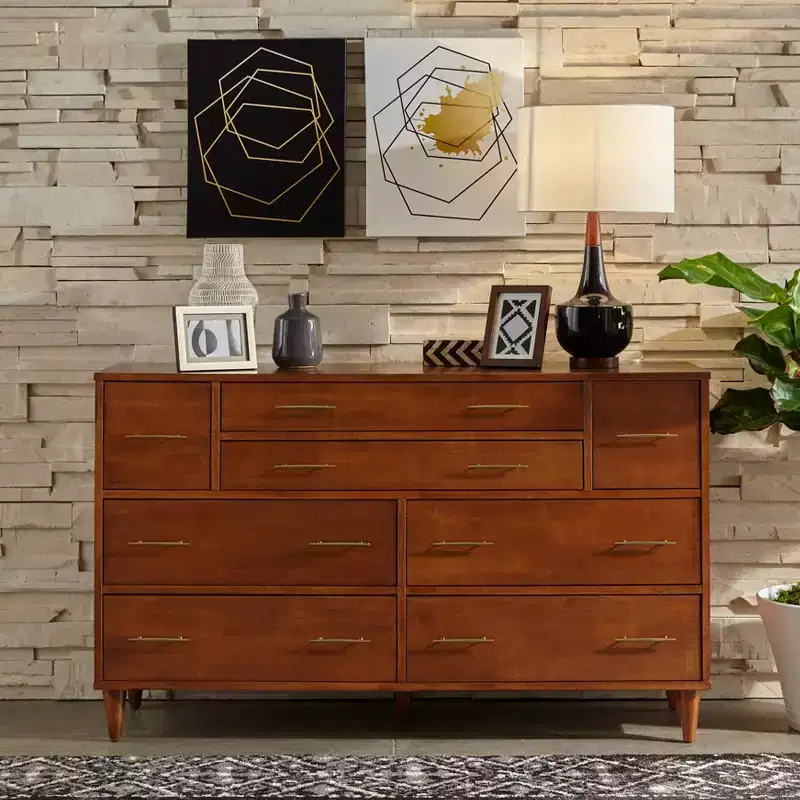 Lifestorey Ana Mid Century Modern 8 Drawer Dresser