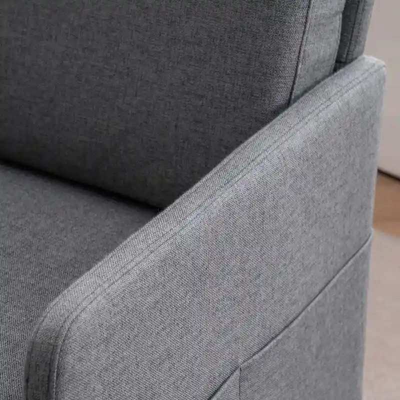 Upholstered Linen Accent Armchair