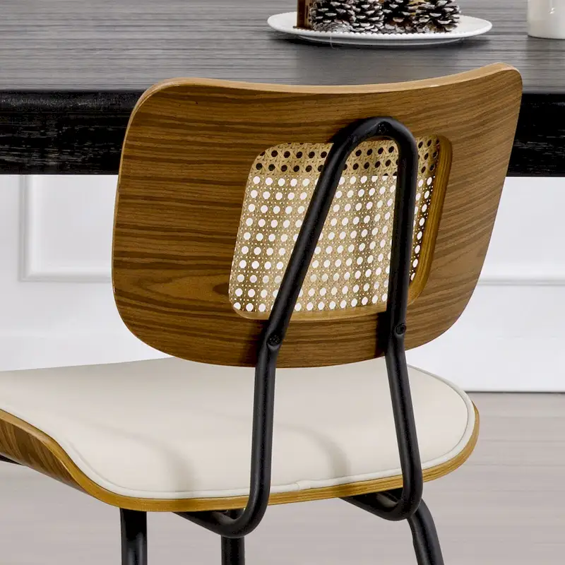 Faux Leather Upholstered Dining Chairs Set of 2/4 - 33.5 H x 17.5 W x 23 D