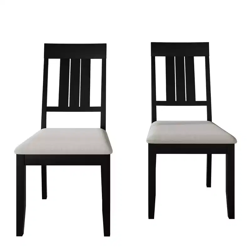 Wooden Dining Chair With Warm Grey Cover