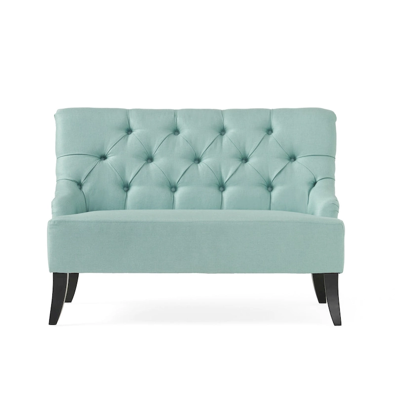 Nicole Polyester Blend Fabric Settee by Christopher Knight Home - 29.25L x 43.75W x 30.50H
