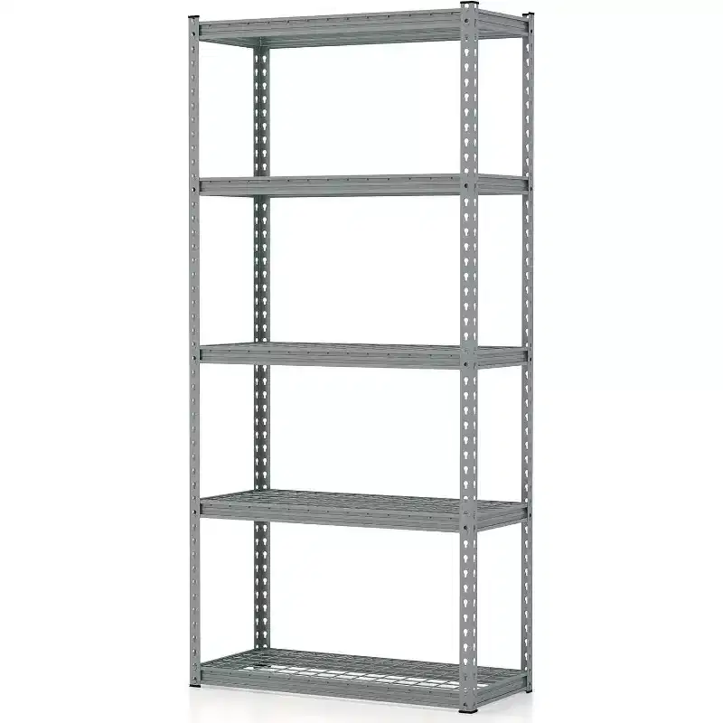 Costway 5-Tier Garage Storage Shelves Heavy Duty Metal Storage Shelving Unit Adjustable Utility Rack Organizer for Warehouse Basement