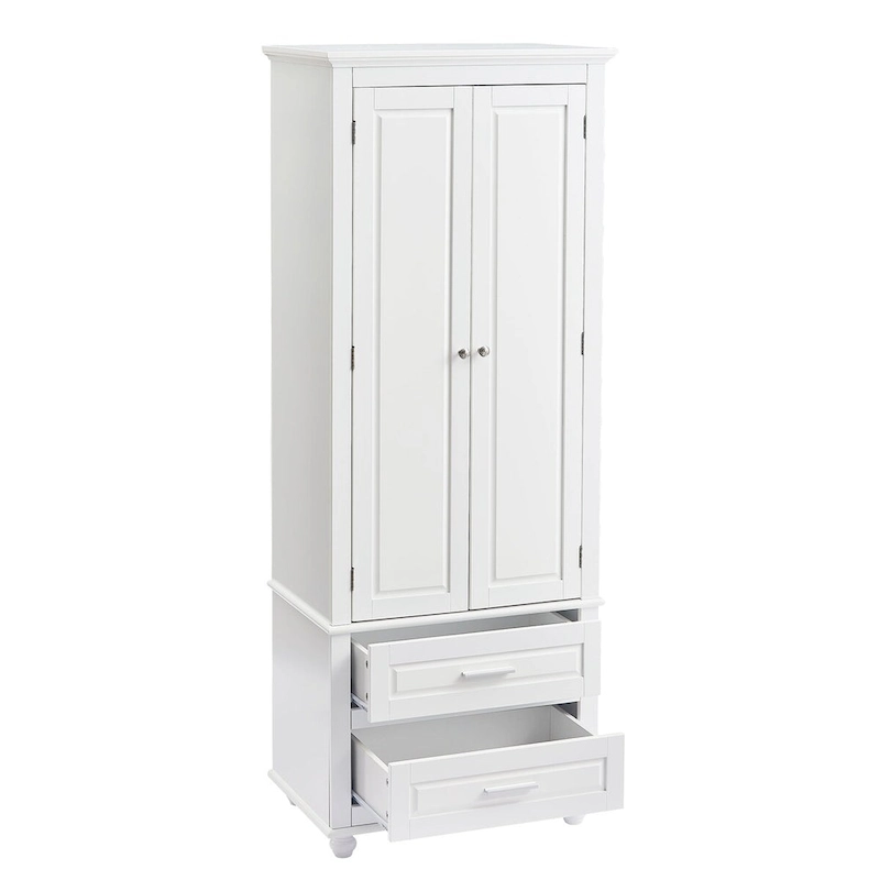 Tall Storage Cabinet with Two Drawers for Bathroom/Office - 24x62.5