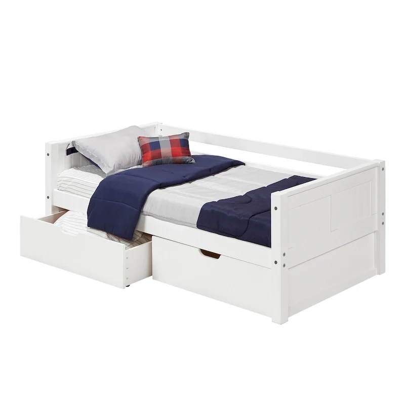 Panel Headboard - Twin Size Day Bed with Drawers