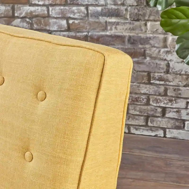 Mervynn Mid-Century Modern Button Tufted Fabric Recliner by Christopher Knight Home