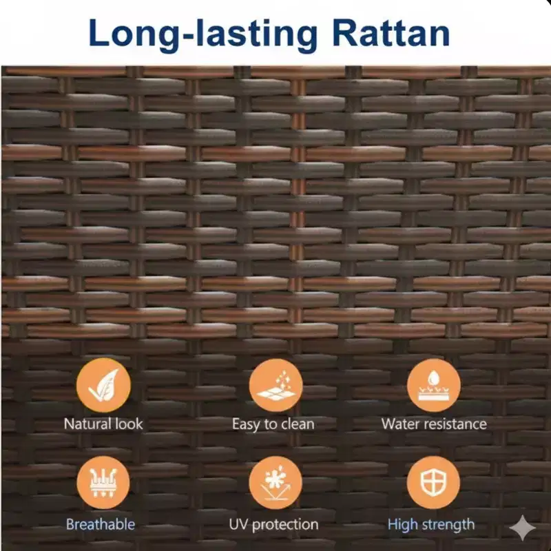 4-Piece All-Weather Rattan Patio Dining Chair