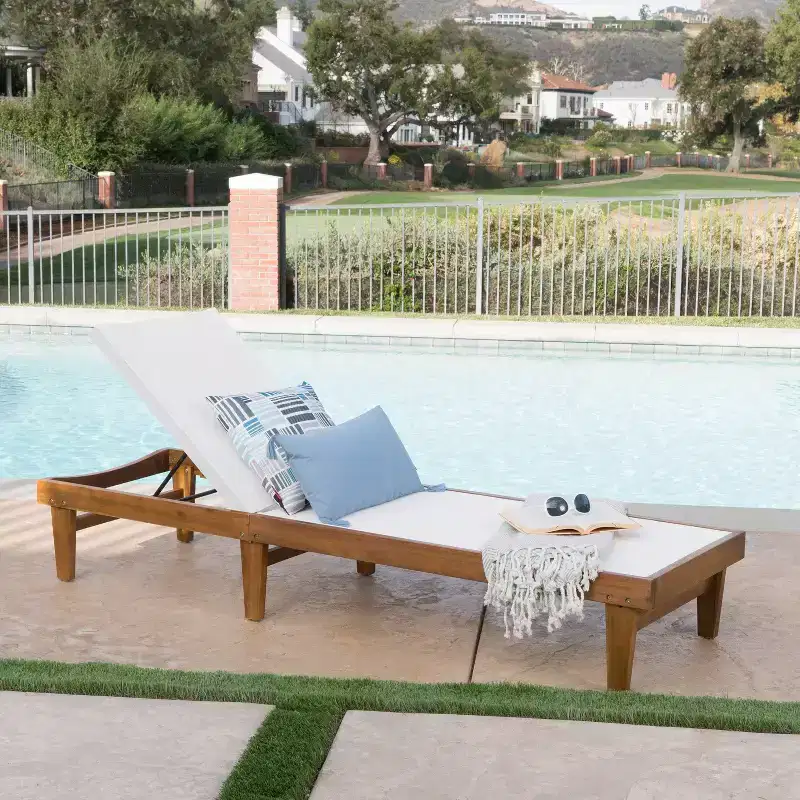 Adjustable Outdoor Chaise Lounge Chairs for Patio, Poolside, or Porch