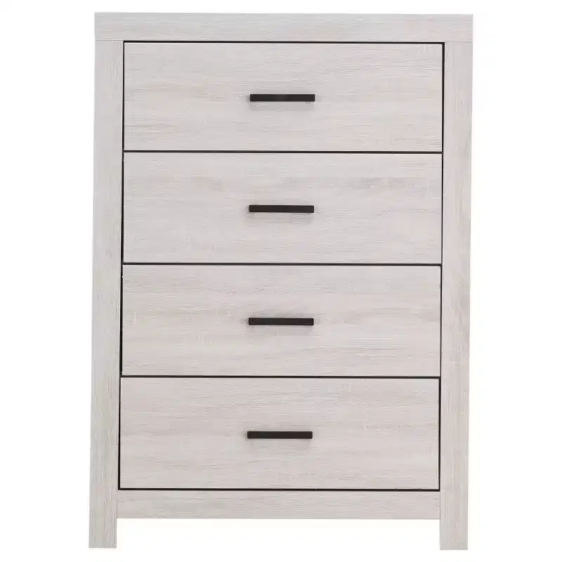 Okak 4-Drawer Dresser 32 Wide Coastal Style Storage Chest with Easy-Glide Drawers, Maximized Surface for Decor, Versatile Bedroom Organizer